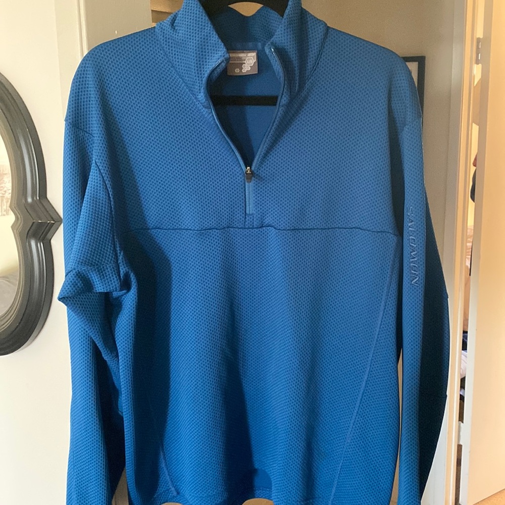 Men’s Salomon Quarter Zip Jacket - Large, Blue